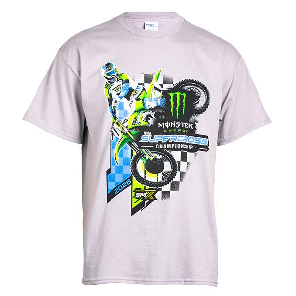 Monster Energy Supercross 2026 Championship Grey T-Shirt