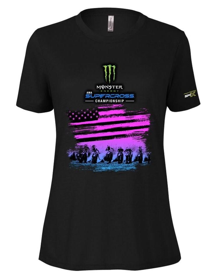 Monster Energy Supercross Championship Ladies Flag T-shirt