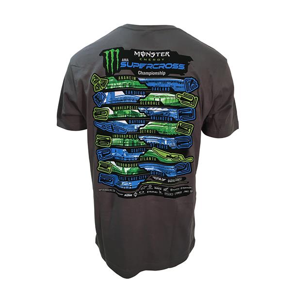 2022 Monster Energy Supercross Series Charcoal City T-shirt