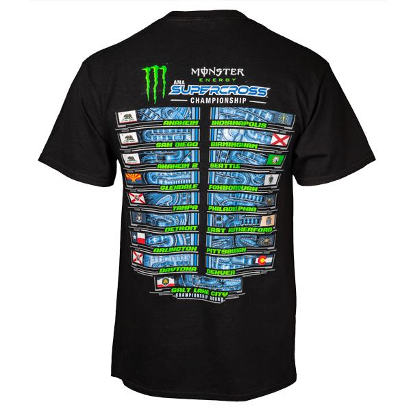 2025 Monster Energy Supercross Championship T-Shirt in Black
