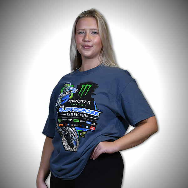 2025 Monster Energy Supercross Championship T-Shirt in Blue