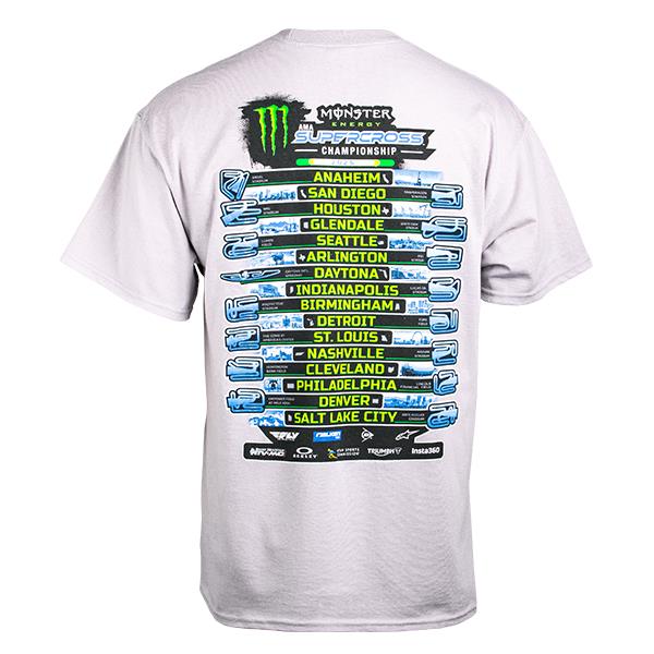 Monster Energy Supercross 2026 Championship Grey T-Shirt