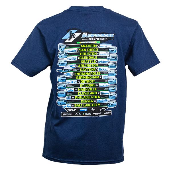 Monster Energy Supercross 2026 Championship Blue Youth T-shirt
