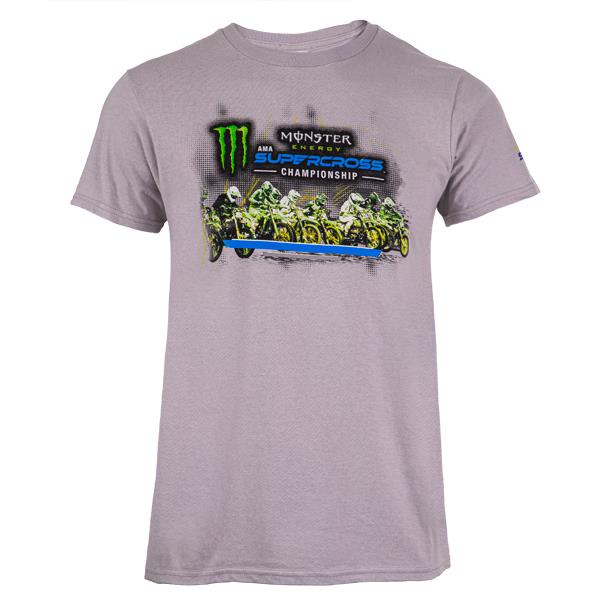 Monster Energy Supercross Championship Start Line T-shirt in Silver