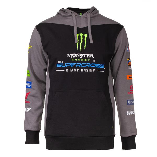 Monster Energy Supercross Sponsor Championship Sweatshirt in Black/Grey