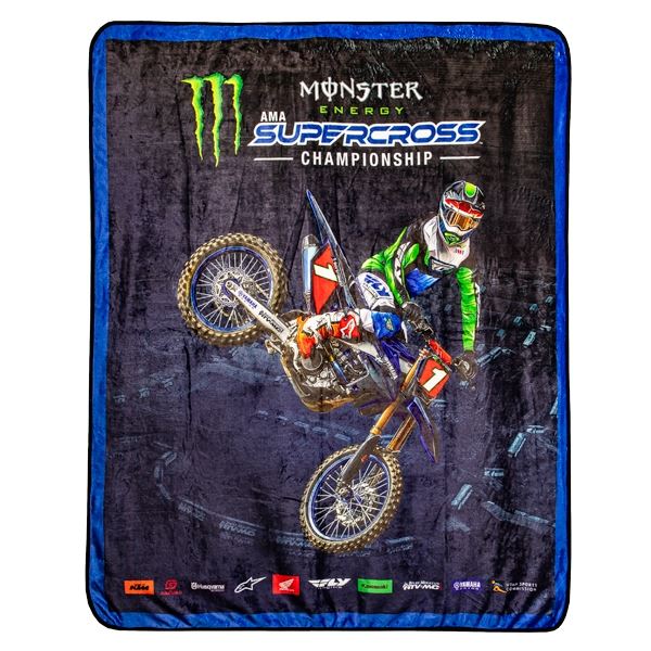 Monster Energy Supercross Rider Fleece Blanket