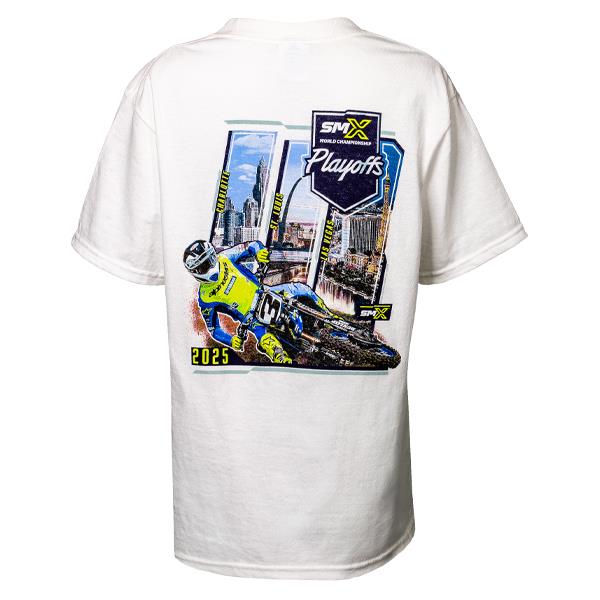 2025 SMX Playoffs Series White Youth T-shirt