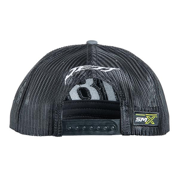 Jett Lawrence 18 Grey Grid Hat – Official SuperMotocross  display picture 2